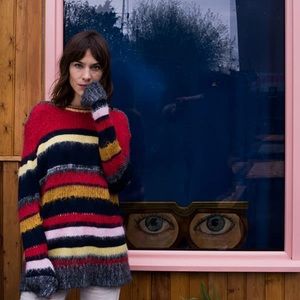 Alexa Chung Striped Mohair Sweater